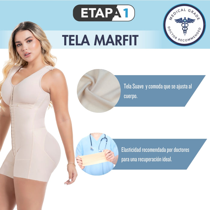 SONRYSE M211BF Fajas Colombianas Post Operatorias Post Liposucción Busto Libre Marfit