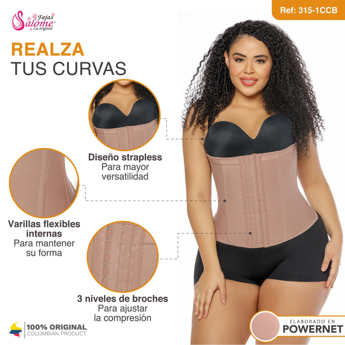 Hot Sale Salome 315-1-CCB | Fajas Colombianas Cinturillas para Mujer con Broches | Powernet