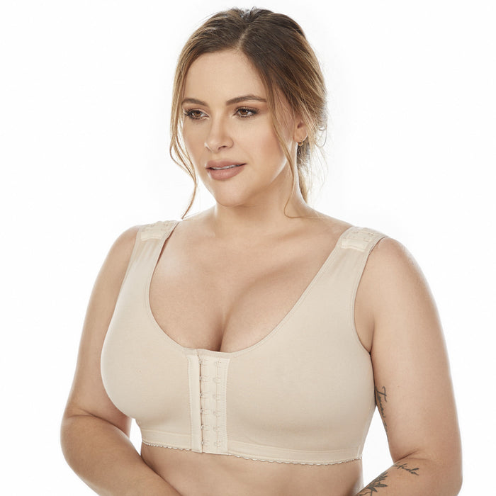Hot Sale MaríaE 9304 | Bra Colombiano Postoperatorio con Broches Frontales | Algodón