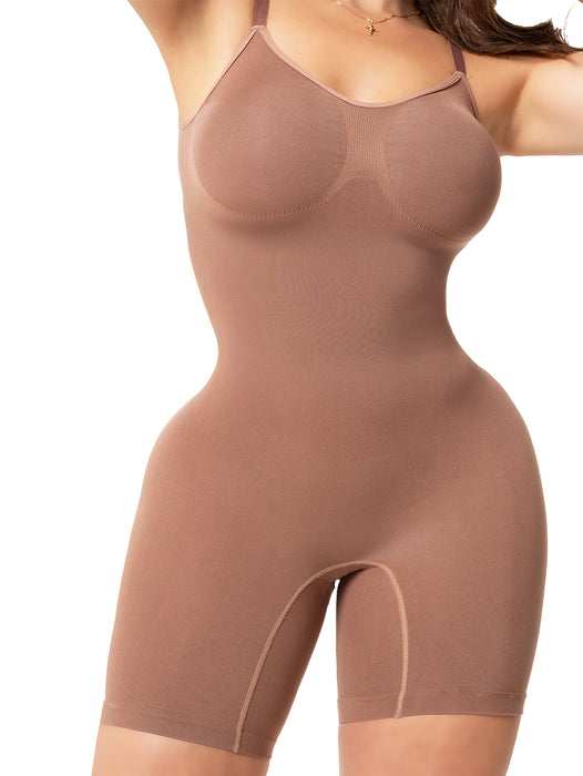 Fajas Salome 7002 | Fajas Colombianas Levanta Glúteos Body Faja Media Pierna Seamless con Control de Abdomen