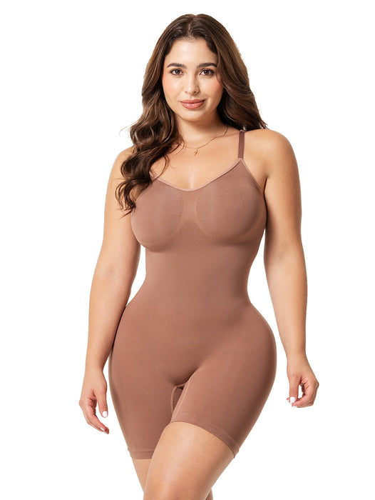 Fajas Salome 7002 | Fajas Colombianas Levanta Glúteos Body Faja Media Pierna Seamless con Control de Abdomen
