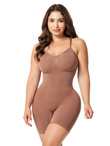 Fajas Salome 7002 | Fajas Colombianas Levanta Glúteos Body Faja Media Pierna Seamless con Control de Abdomen