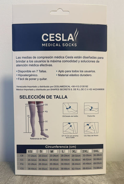 Medias Antiembolicas hasta el muslo 18-23mmhg Cesla Medical
