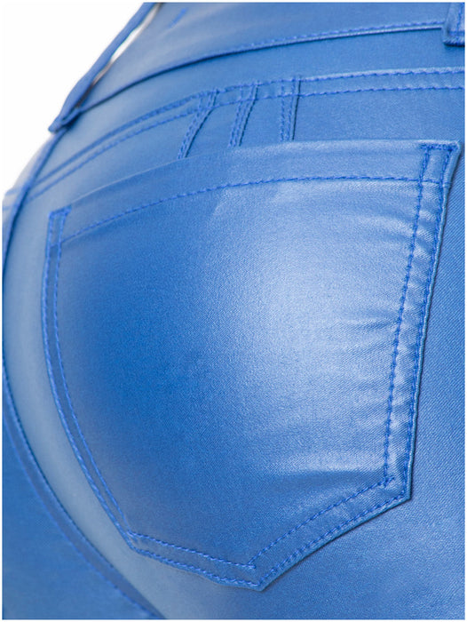 Hot Sale Lowla CCS2B0719 Pantalones Talle Medio Imitacion de Cuero para Damas