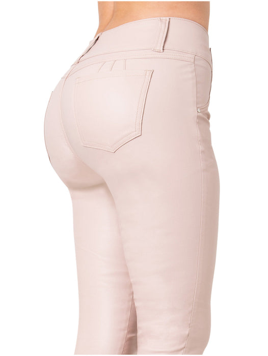 Hot Sale Lowla CCS2B0719 Pantalones Talle Medio Imitacion de Cuero para Damas