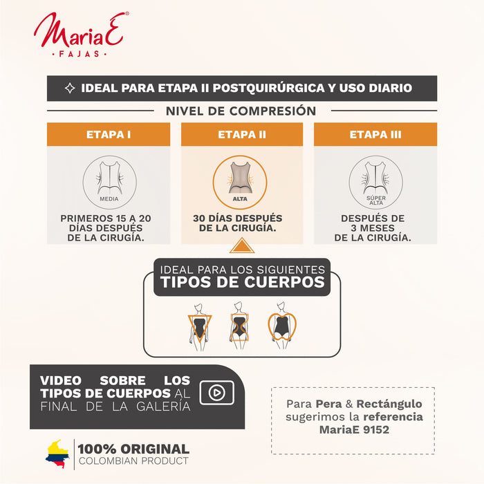 Hot Sale MaríaE 9182 | Faja Colombiana Posparto & Posquiúrgica Levanta Cola Reductora y Moldeadora | Powernet