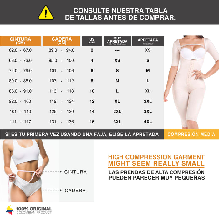 Hot Sale Fajas MariaE FQ104 | Faja Post Operatoria Triconet con Mangas | Etapa 1