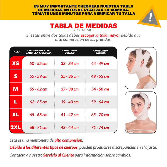 Hot Sale MariaE 9010-4 Fajas Colombianas Post Operatorio Accesorio Luego de Cirugia Mentonera
