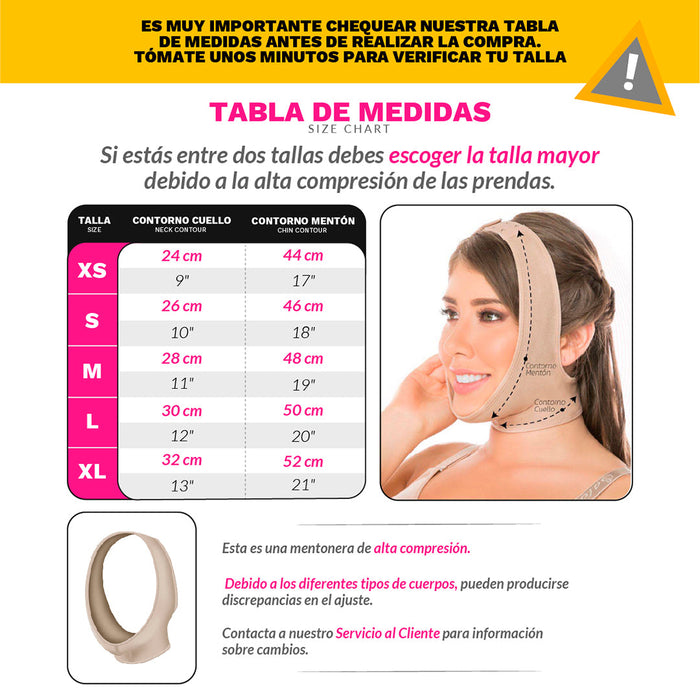 Hot Sale Fajas Salome 0322 | Faja Mentonera Postquirúrgica para Mujer