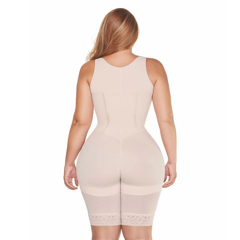 Hot Sale MariaE RA002 | Fajas Colombianas Body de Busto Abierto | Levanta Glúteos hasta la Rodilla | Powernet