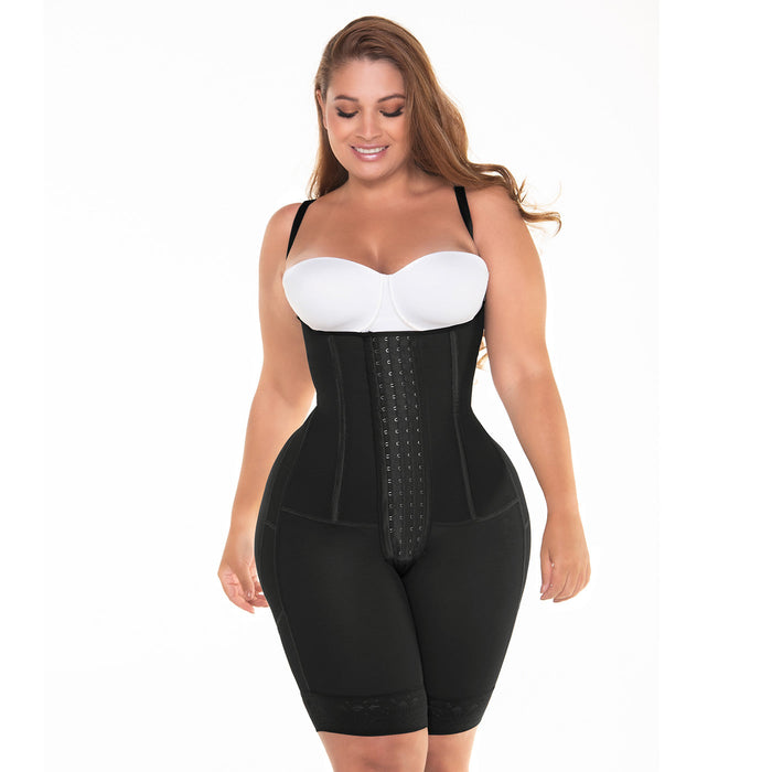 Hot Sale MariaE RA002 | Fajas Colombianas Body de Busto Abierto | Levanta Glúteos hasta la Rodilla | Powernet