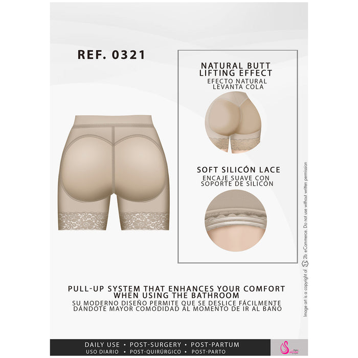 Hot Sale Fajas Salome 0321 | Faja Colombiana Tipo Short Levanta Glúteos | Faja Cintura Alta