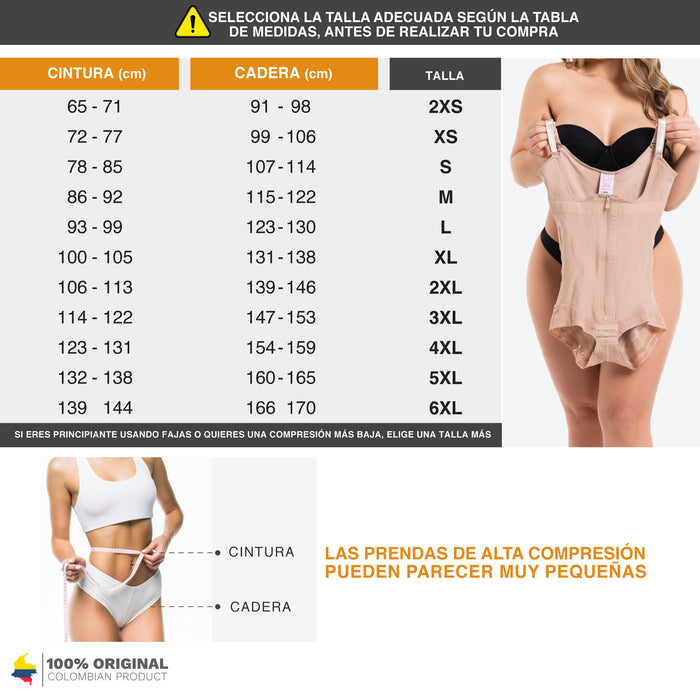 Fajas Salome 0414 | Faja Moldeadora Levanta Glúteos y Strapless | Powernet