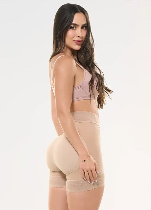 Fajas Salome 0321 | Faja Colombiana Tipo Short Levanta Glúteos | Faja Cintura Alta