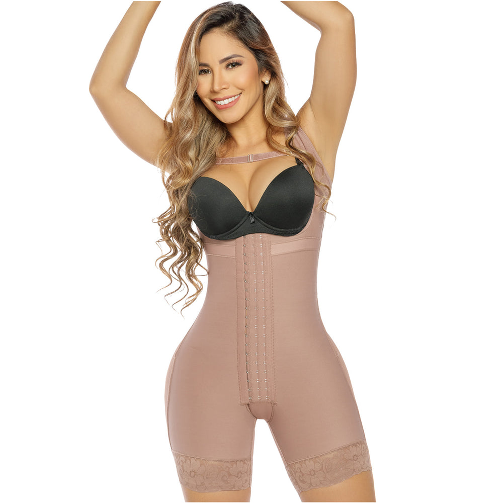 Hot Sale Salome 233-CCB | Fajas Colombianas Levanta Cola Modeadora a Media Pierna con Busto Libre