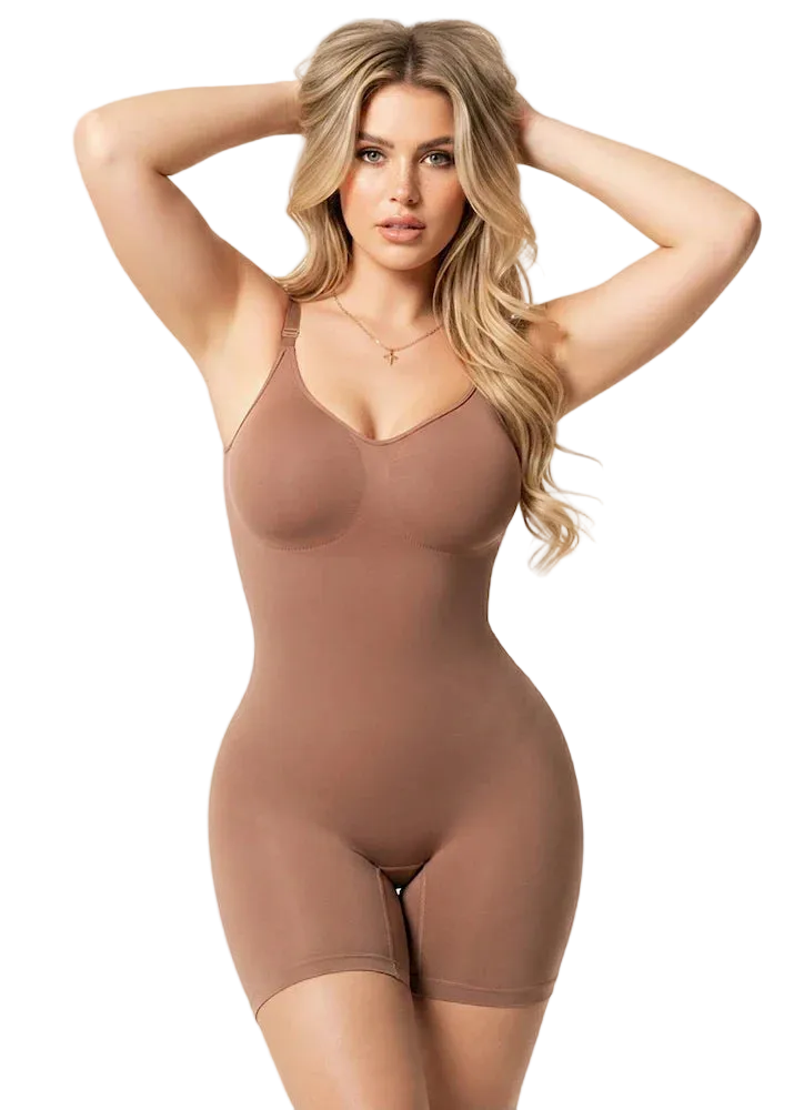 Fajas Salome 7002 | Fajas Colombianas Levanta Glúteos Body Faja Media Pierna Seamless con Control de Abdomen