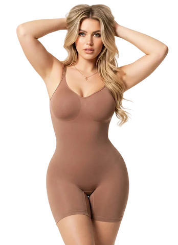 Fajas Salome 7002 | Fajas Colombianas Levanta Glúteos Body Faja Media Pierna Seamless con Control de Abdomen