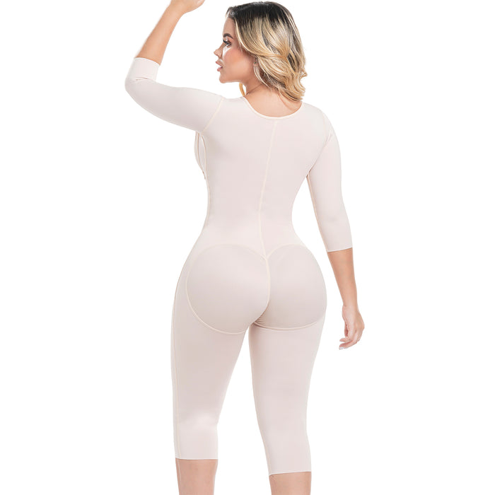 SONRYSE M104BF Fajas Colombianas Post Operatorias Post Lipo BBL con Brasier Incluido y Mangas 3/4 Marfit