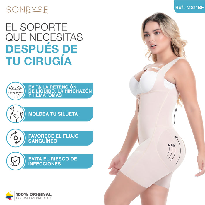 SONRYSE M211BF Fajas Colombianas Post Operatorias Post Liposucción Busto Libre Marfit