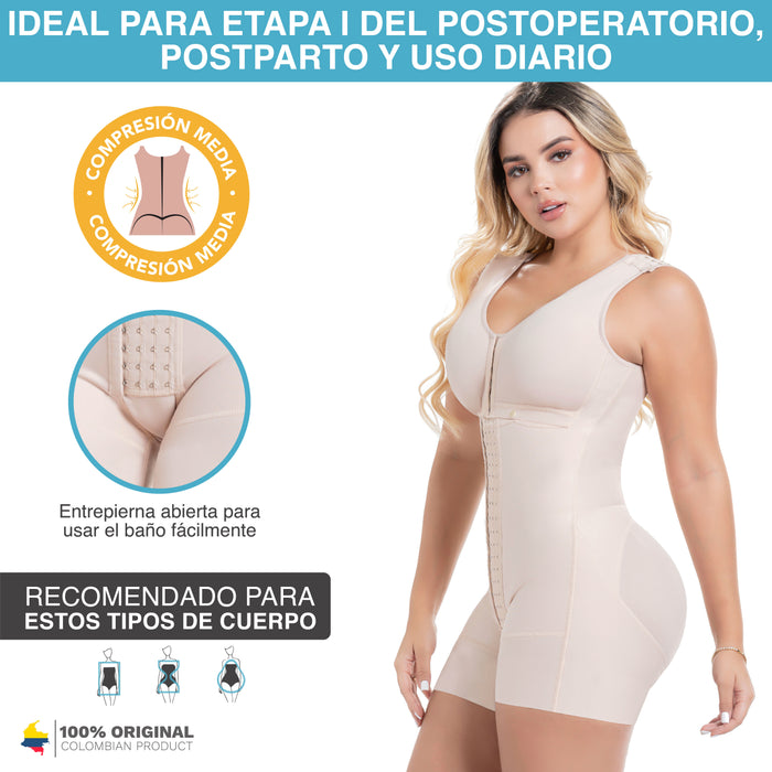 SONRYSE M086BF Fajas Colombianas Post Operatorias Post BBL con Brasier Marfit
