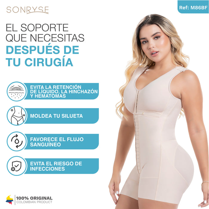 SONRYSE M086BF Fajas Colombianas Post Operatorias Post BBL con Brasier Marfit