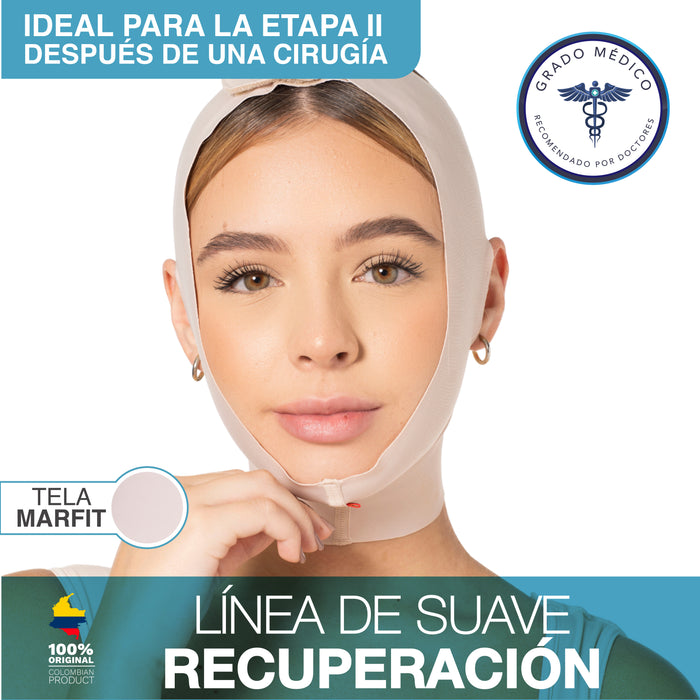 Sonryre MAC32VE Faja Mentonera Facial Postquirúrgica para Papada Post Operatoria Lipopapada Bichetomia