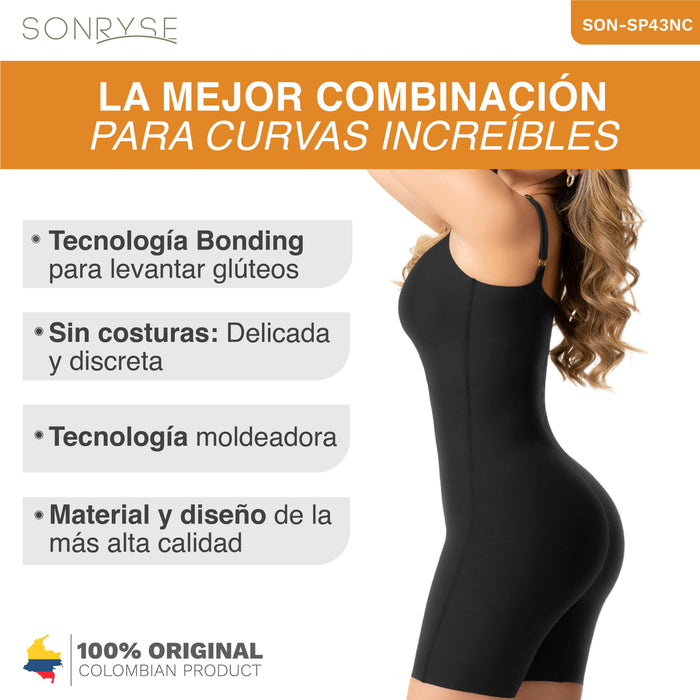 Sonryse SP43NC Fajas Colombianas tipo Jumpsuit Levanta Glúteos Sin costuras Moldeadora Abdominal