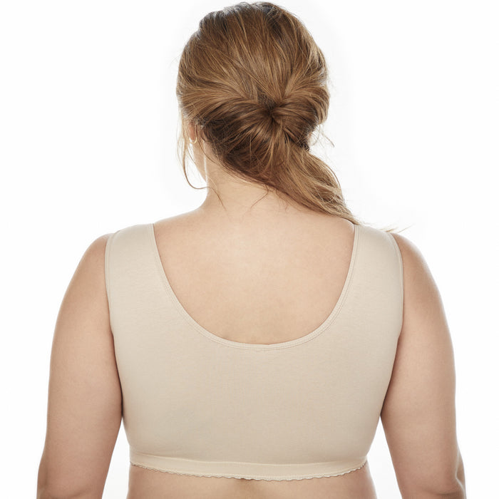 MaríaE 9304 | Bra Colombiano Postoperatorio con Broches Frontales | Algodón