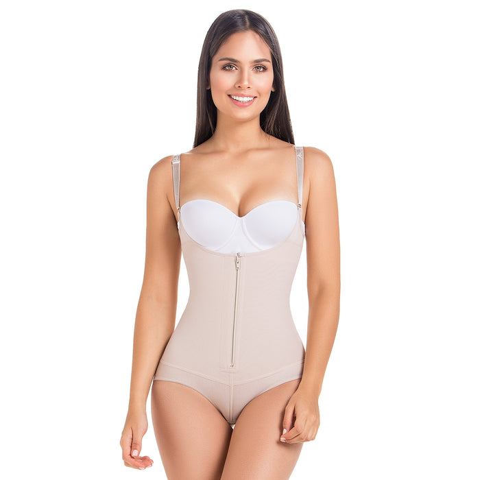 MariaE 9415 | Fajas Colombianas Reductoras Postparto para Mujer Tipo Panty Busto Libre | Powernet
