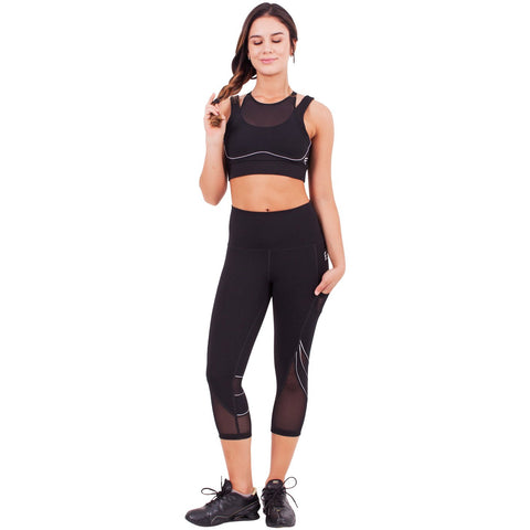FLEXMEE 944007 Waves High-Waisted Capri Leggings | Supplex 360  - Pal Negocio