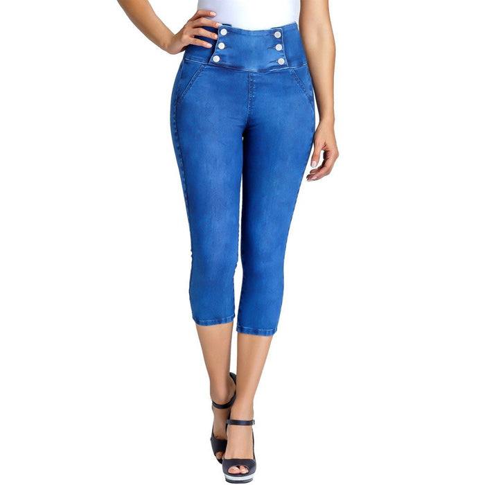Lowla 239257 | Jeans Capri Colombianos Levanta Cola con Faja Interna