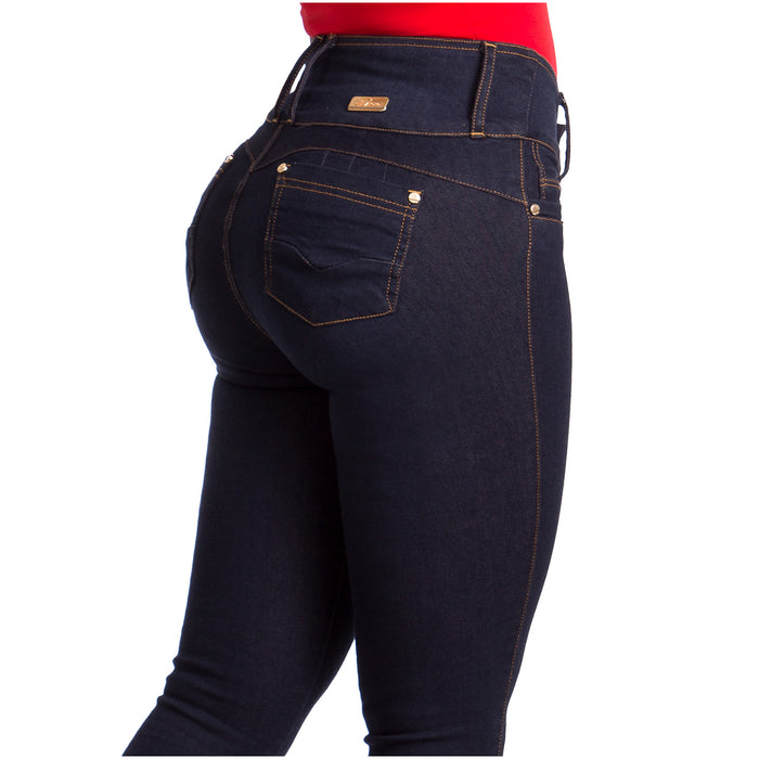 LT.ROSE CS3B02 | Jeans Colombianos Skinny Levanta Pompis | Talle Alto