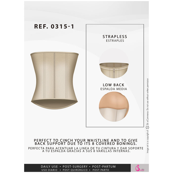 Fajas Salome 0315-1 Cinturilla Moldeadora