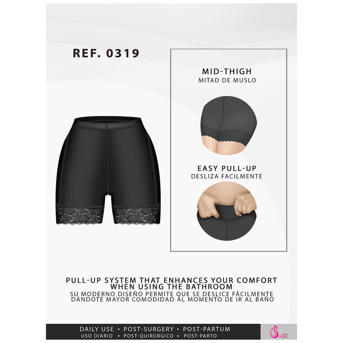 Fajas Salome 0319 | Faja Short Levanta Glúteos | Control Abdominal | Powernet