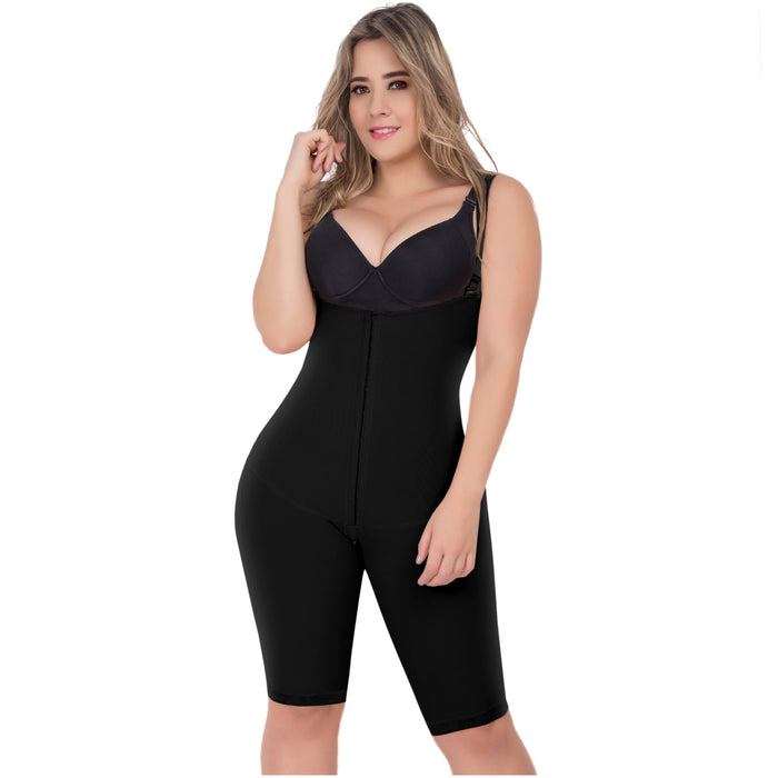 UpLady 6172 | Faja Colombiana Body con Busto Abierto con Control Abdominal hasta la Rodilla